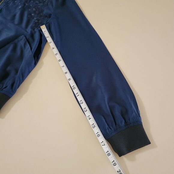 Women's Sonoma Goods For Life® Blue Embroidered Bomber Jacket - Picture 7 of 14